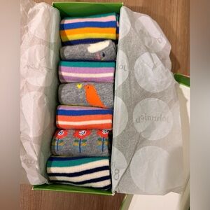 NIB. Mini Boden Kids’ 7-Pack Sorted Socks, Size EUR 23-26 / US 6-8.5